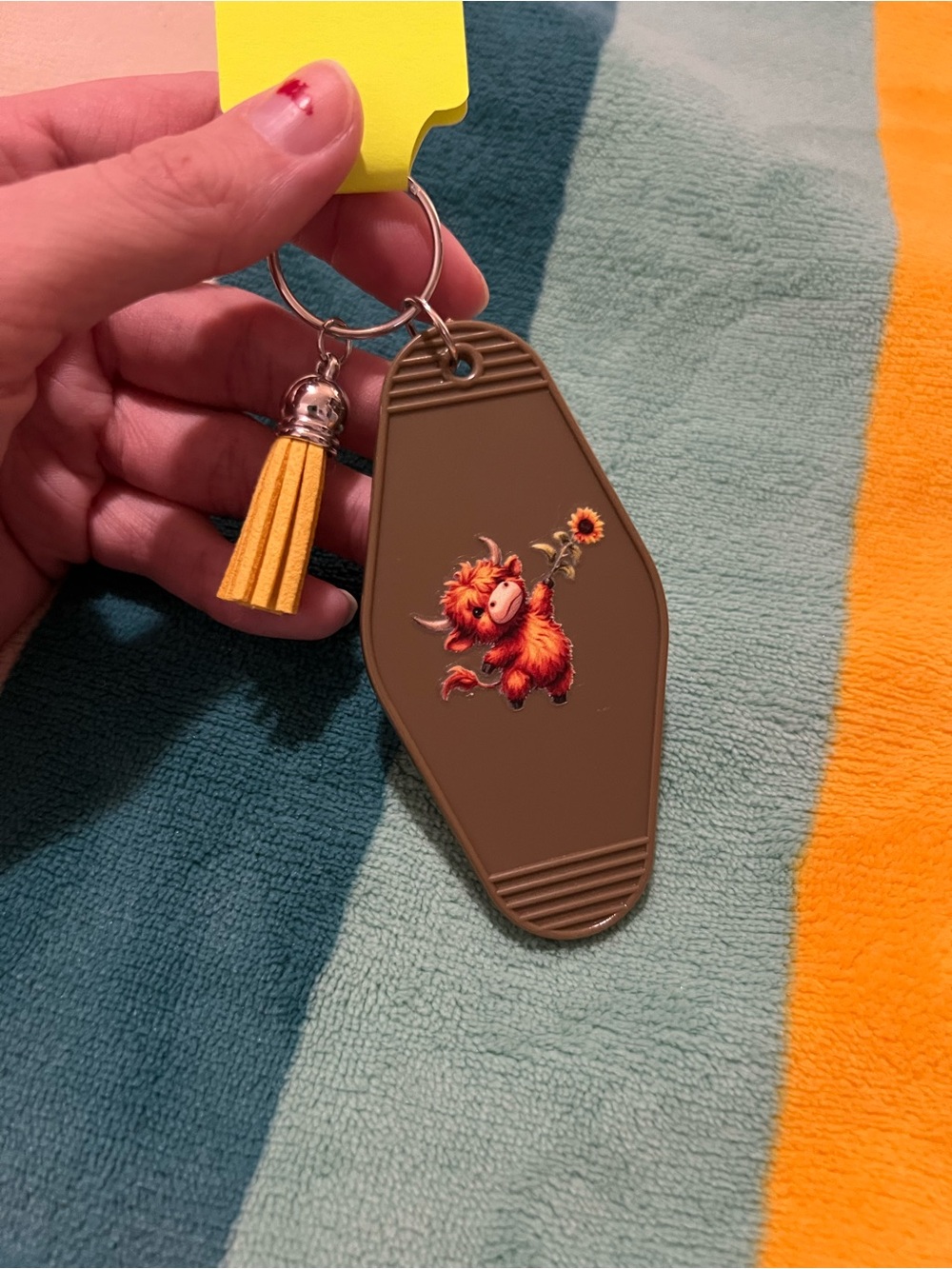 Highland Cow Keychain 🌻